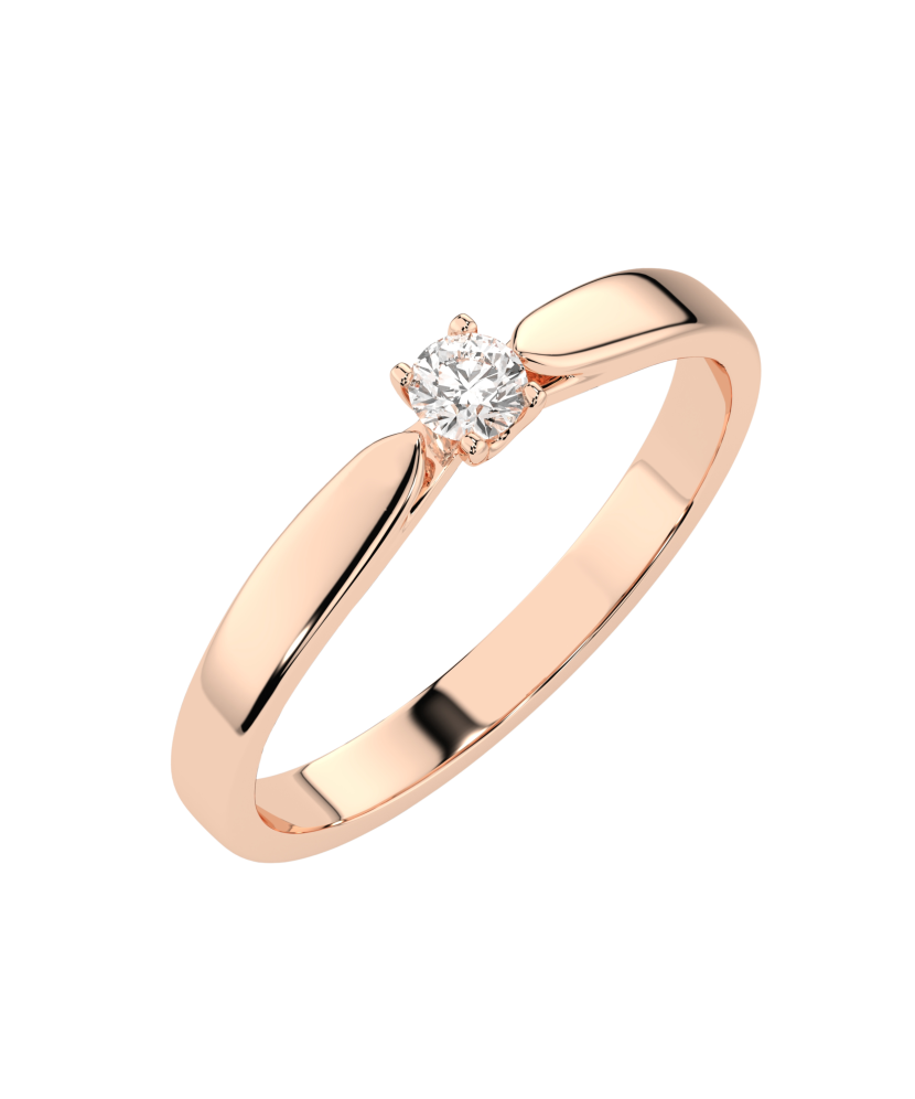 Gold ring with diamond