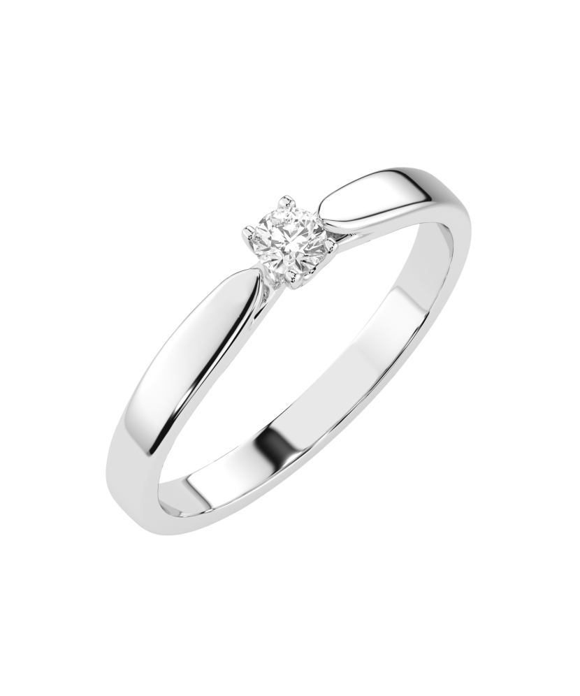 Gold ring with diamond