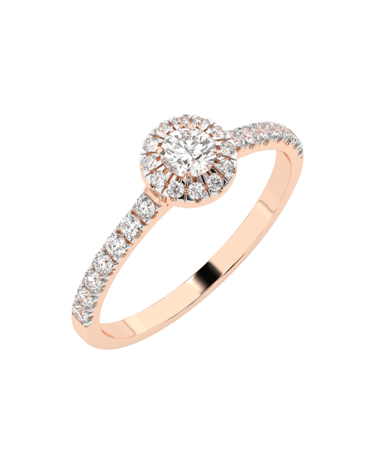 Gold ring with diamonds (0.45ct)