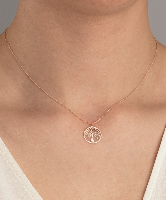 Gold chain with pendant "Tree of life"