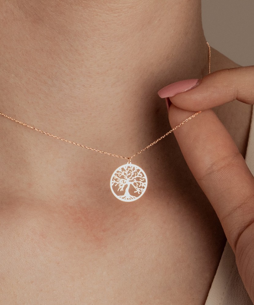 Gold chain with pendant "Tree of life"