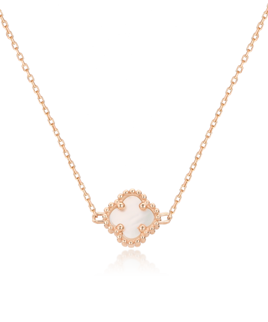 Gold chain with nacre pendant