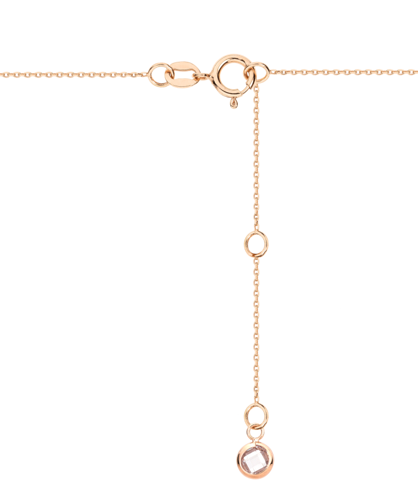 Gold necklace with a malachite pendant