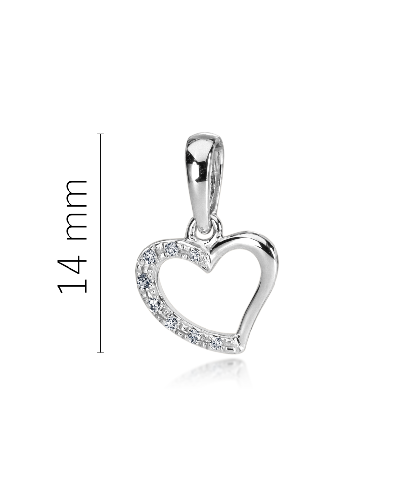 White gold pendant with diamonds "Heart" White gold pendant with diamonds "Heart"