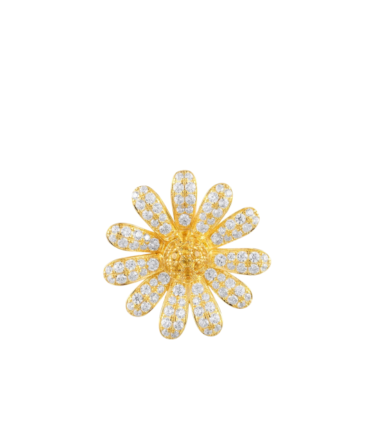 Gilded Sterling Silver pendant with spinels and zircons