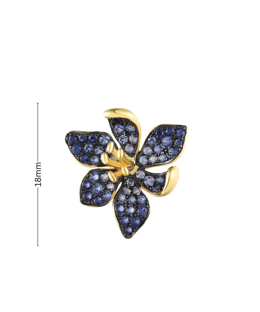 Gilded Sterling Silver pendant with spinels