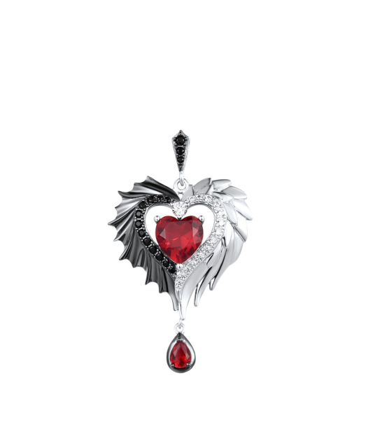 Sterling Silver pendant with spinels and zircons