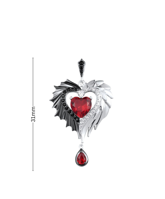 Sterling Silver pendant with spinels and zircons