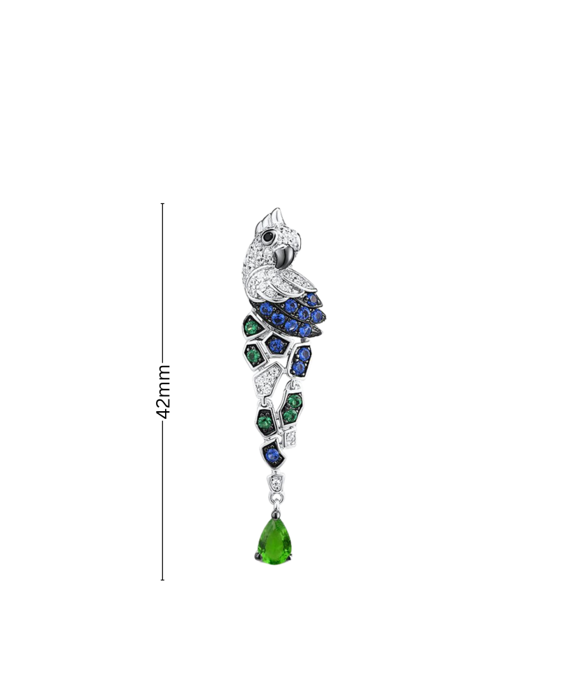 Sterling Silver pendant with spinels and zircons