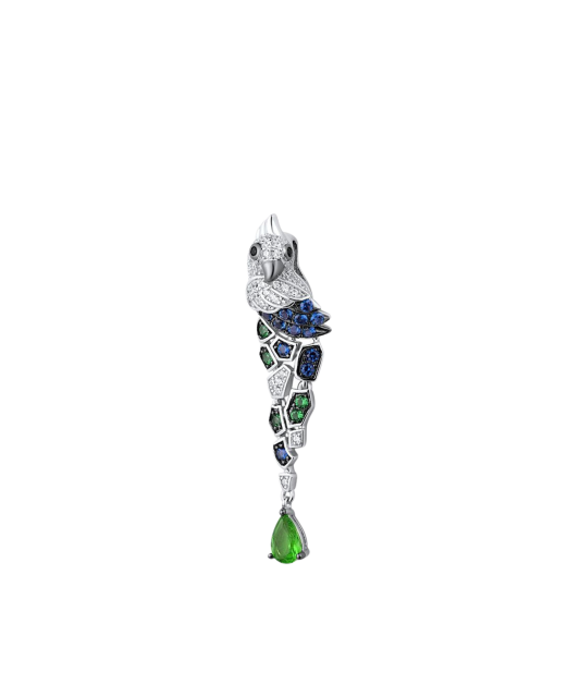 Sterling Silver pendant with spinels and zircons