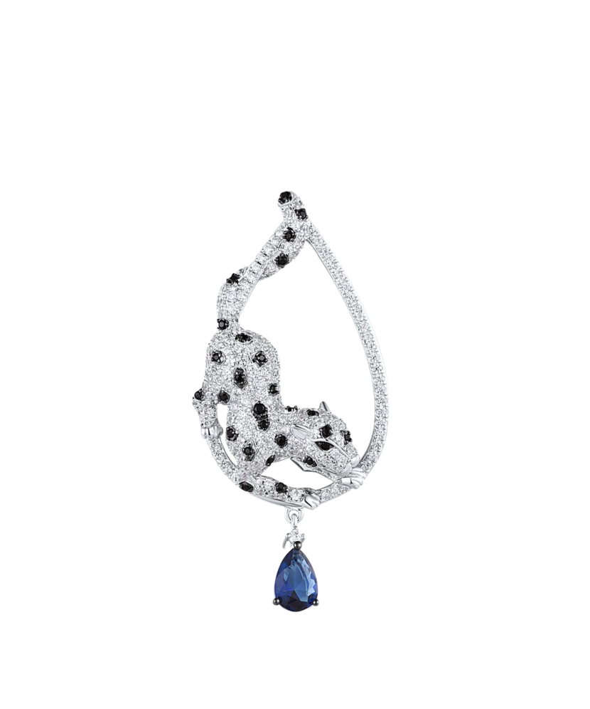 Sterling Silver pendant with spinels and zircons