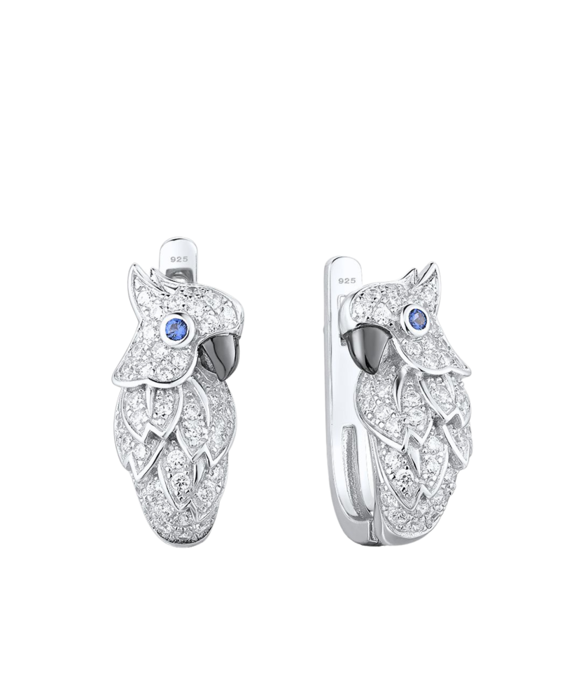 Sterling Silver earrings with zircons and spinels