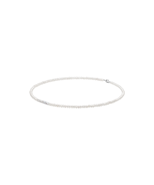 Pearl necklaces with sterling silver