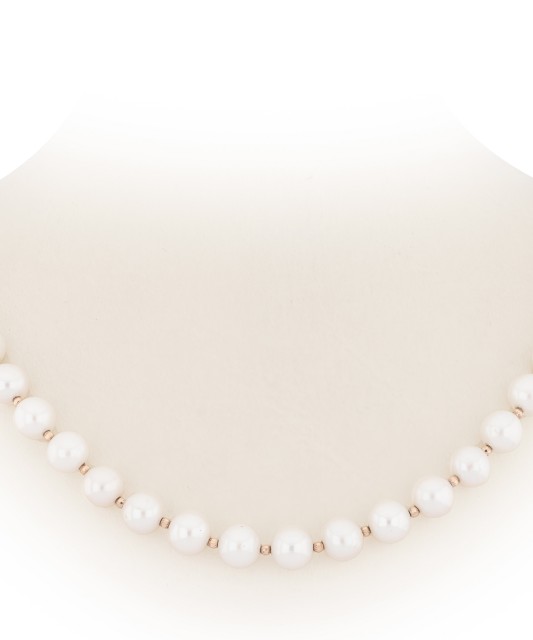 Pearl necklaces with gold 9mm