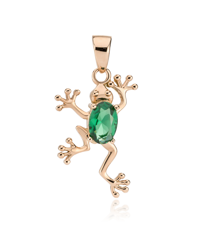 Золотой подвеска с цирконом