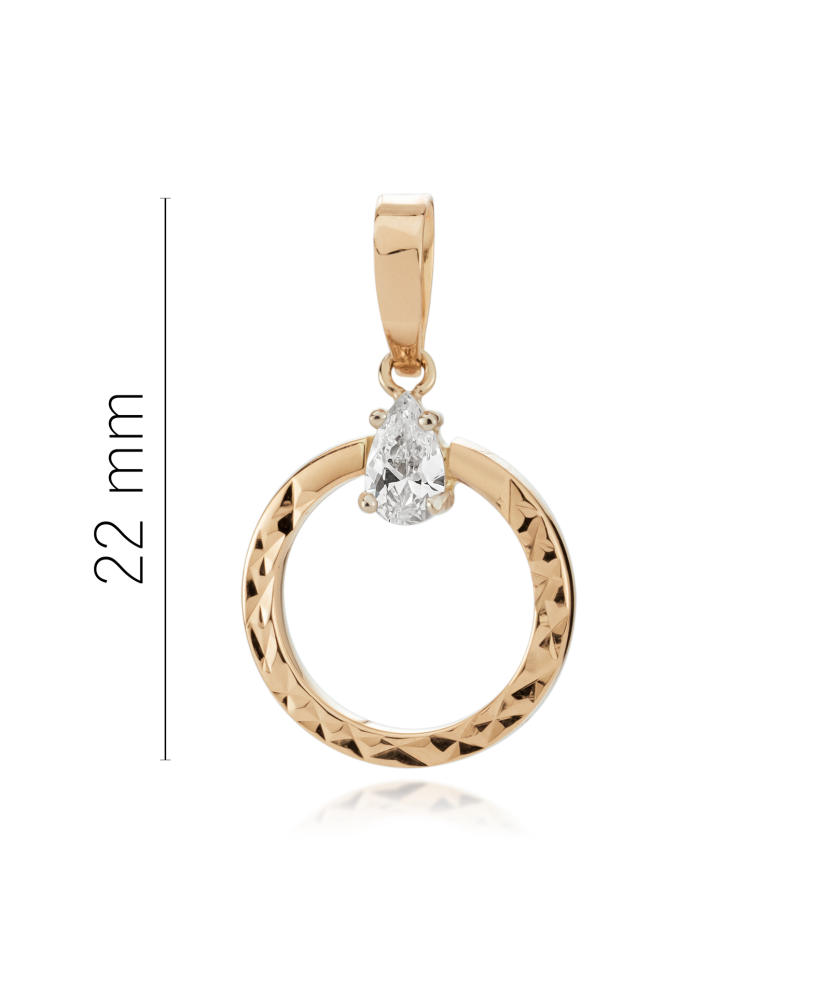 Gold pendant with zirconium