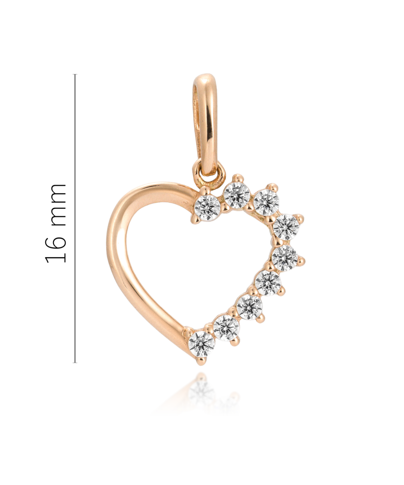 Золотой подвеска с цирконами "Крестик"