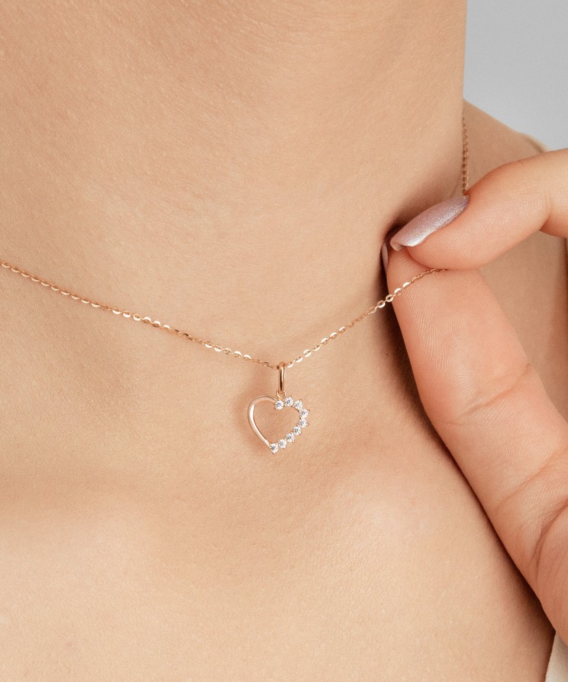 Золотой подвеска с цирконами "Крестик"