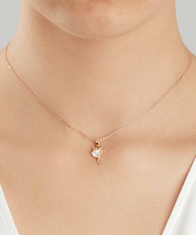 Auksinis pakabukas su cirkoniu "Kolibris" Auksinis pakabukas su cirkoniu "Kolibris"