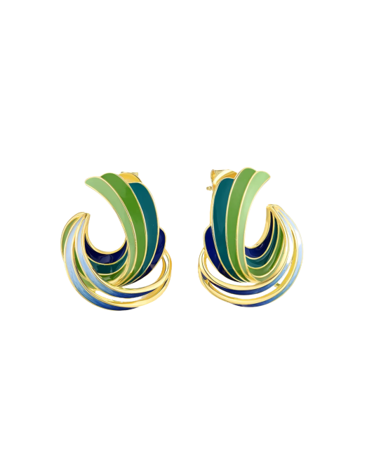 Sterling silver earrings with enamel
