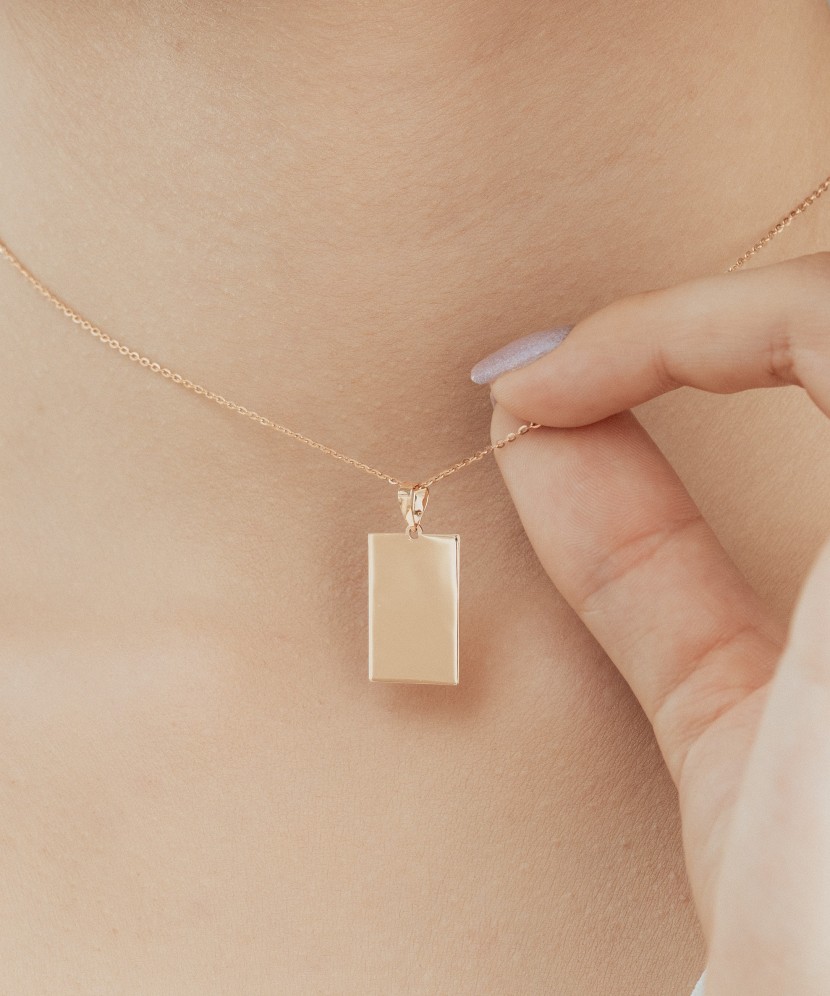 Gold pendant "plate"