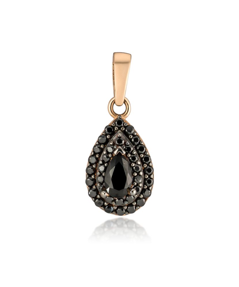 Gold pendant with zircons