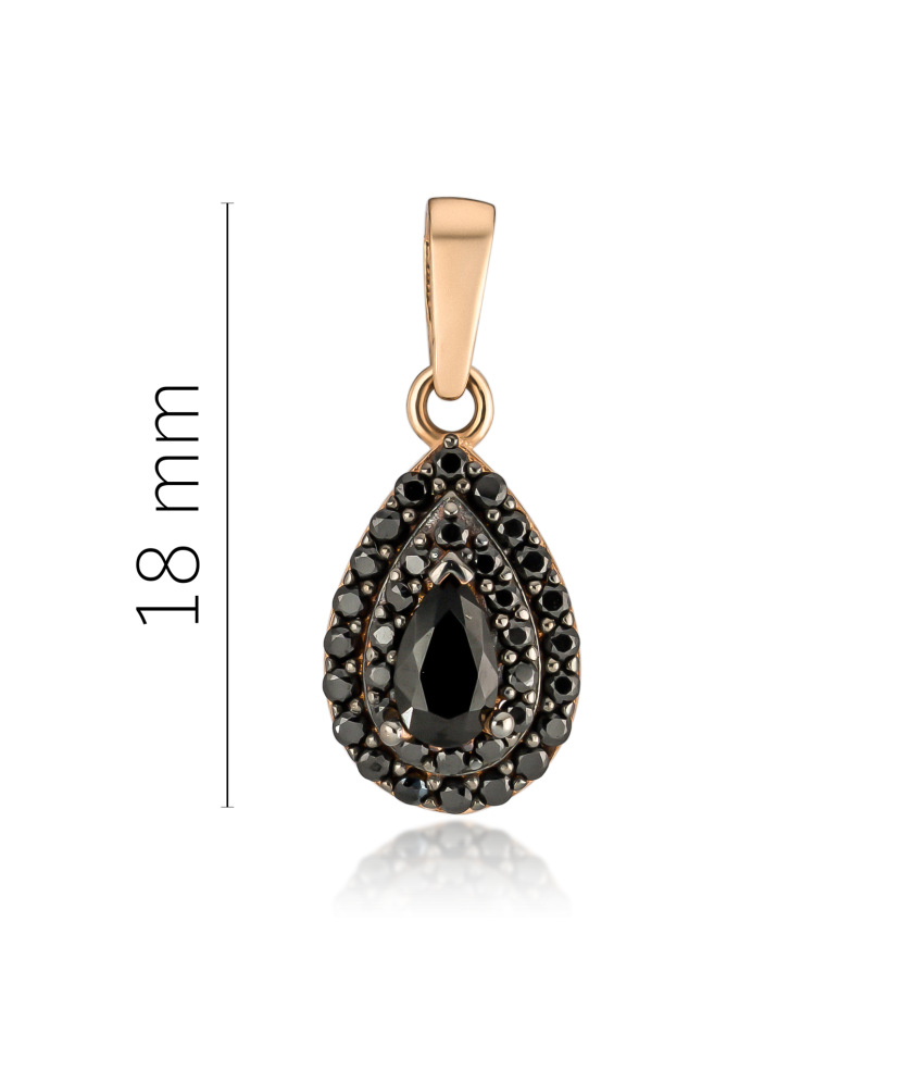 Gold pendant with zircons