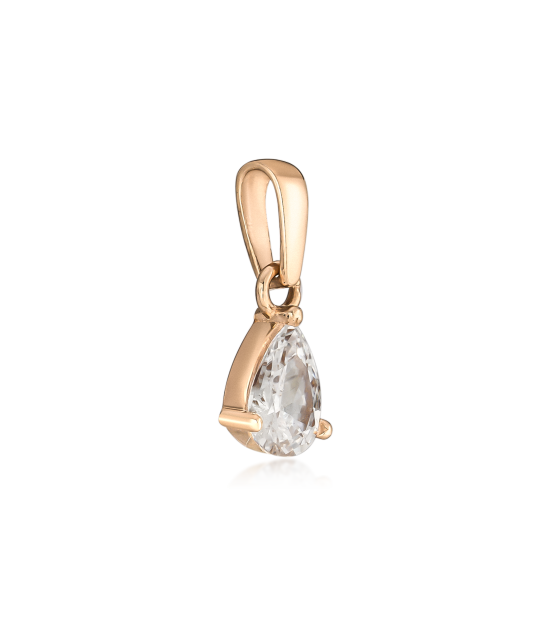 Gold pendant with zircons