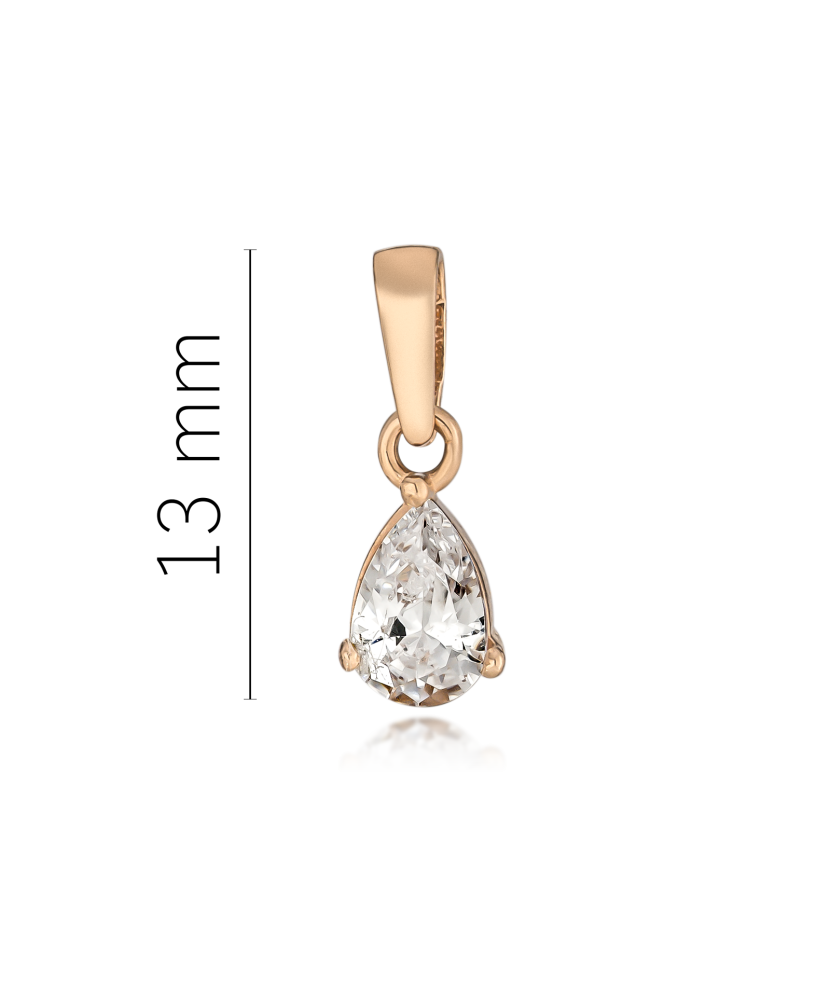 Золотой подвеска с цирконами