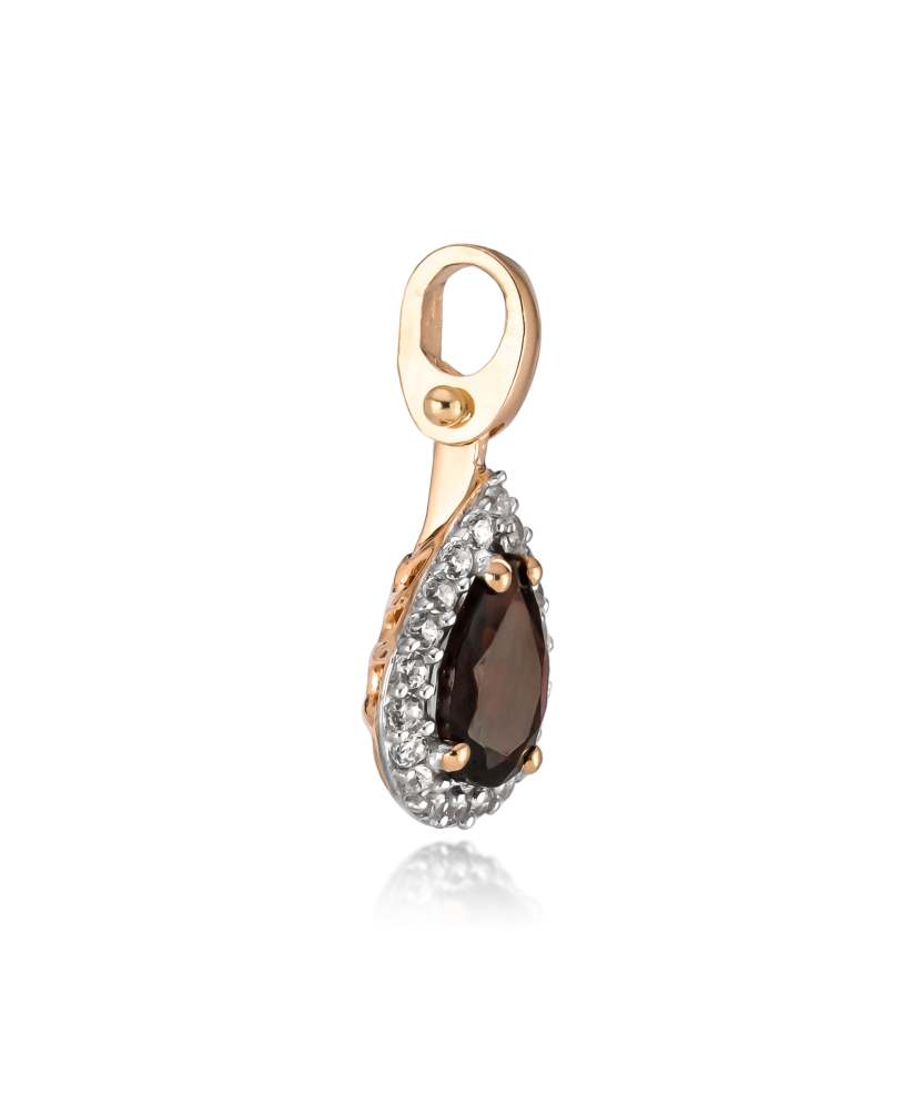 Gold pendant with zircons
