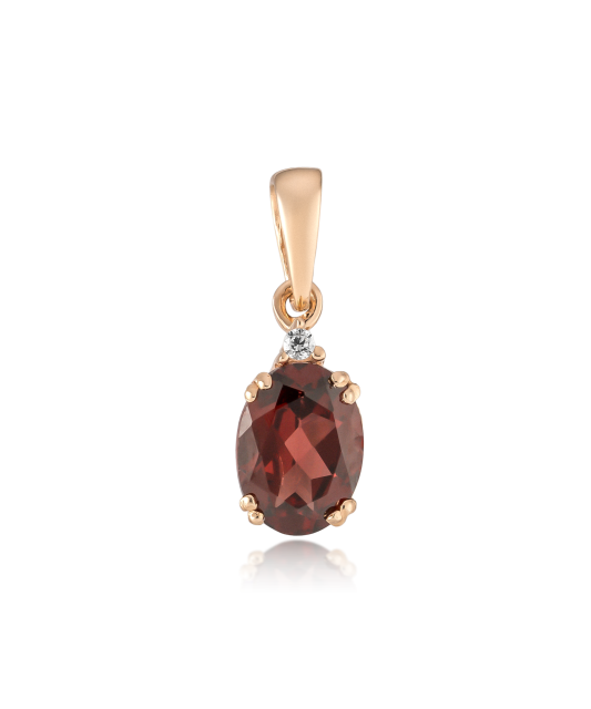 Gold pendant with zircons
