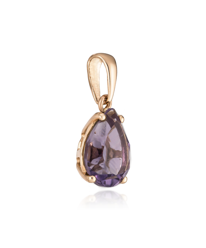 Gold pendant with amethyst