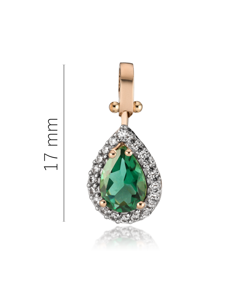 Золотой подвеска с цирконами