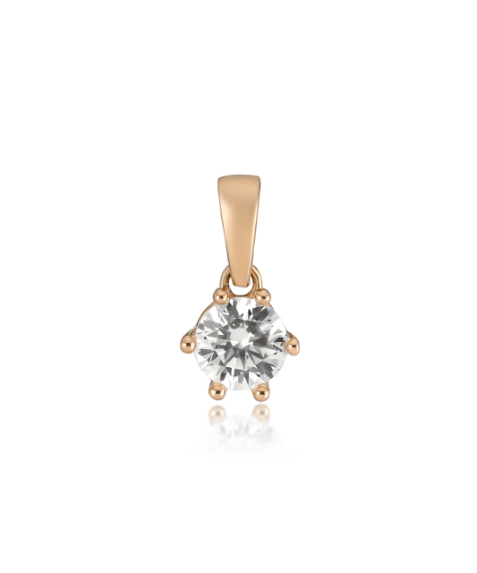 Gold pendant with zircons