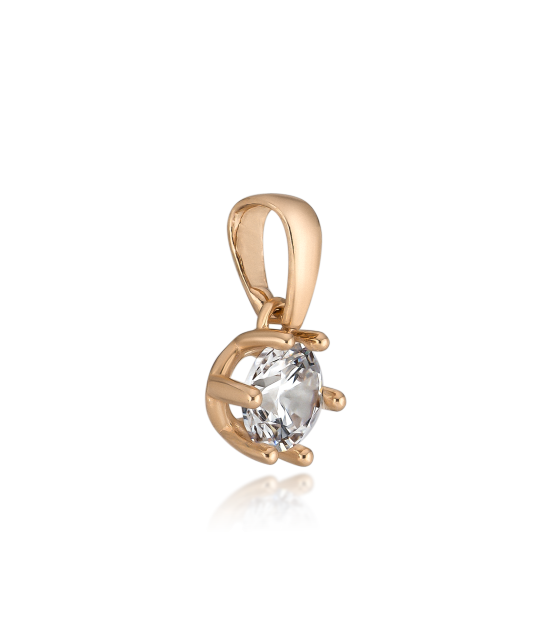 Gold pendant with zircons