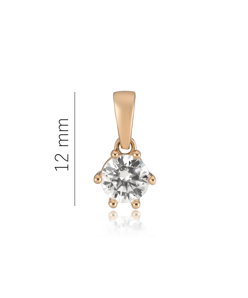 Gold pendant with zircons