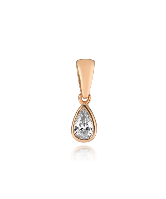 Gold pendant with zircons
