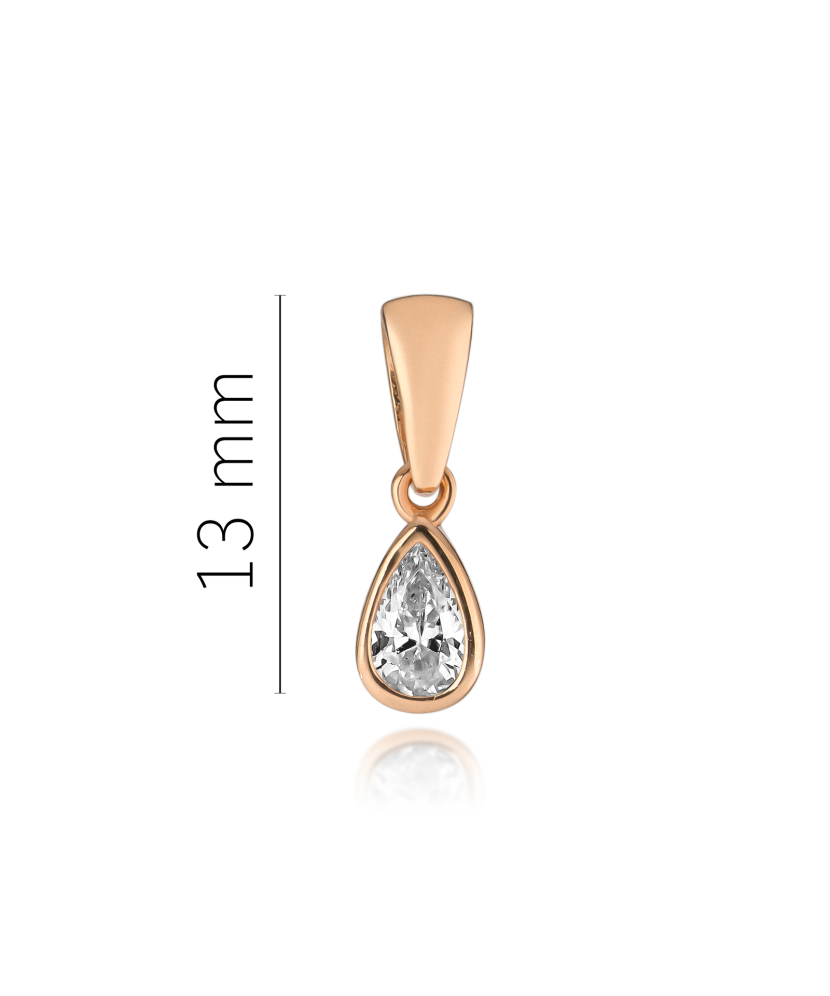 Gold pendant with zircons