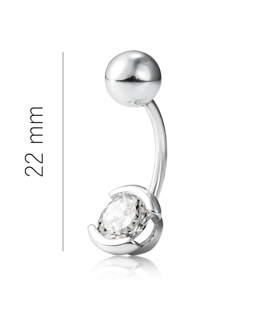 copy of Sterling silver Belly Button Ring with zirconium