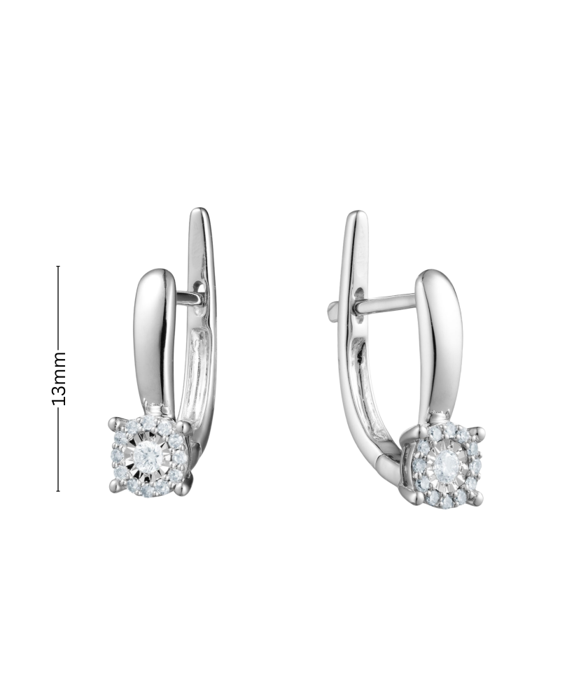 White gold earrings with diamonds