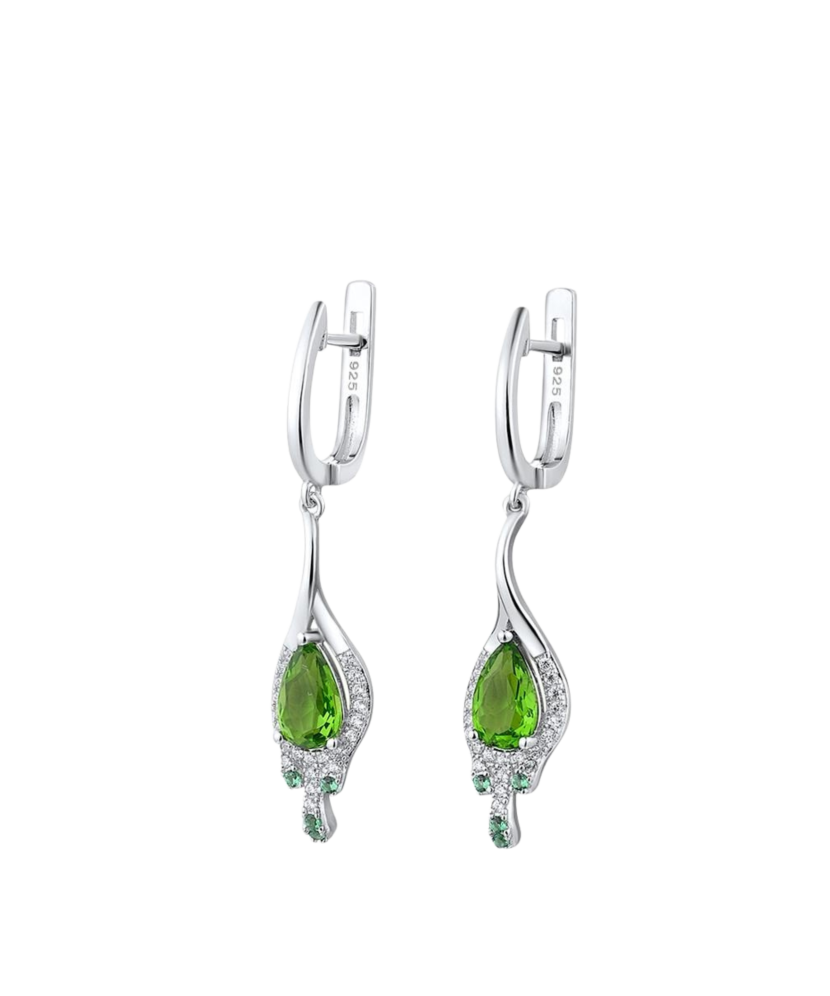 Sterling Silver earrings with zircons and spinels
