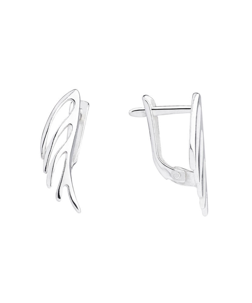 Серебряные серьги "Крыло ангела"