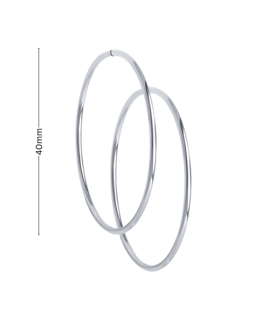 Серьги из серебра конго (кольца) 35мм