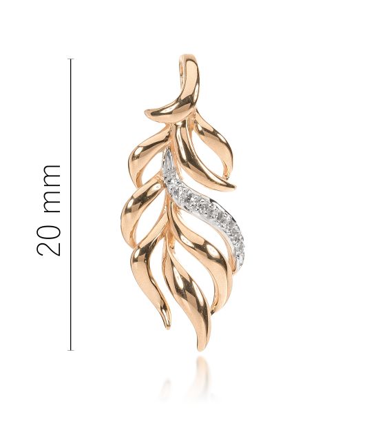 Gold pendant with diamonds