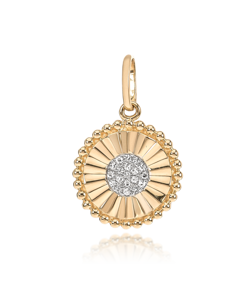 Yellow Gold pendant with diamonds