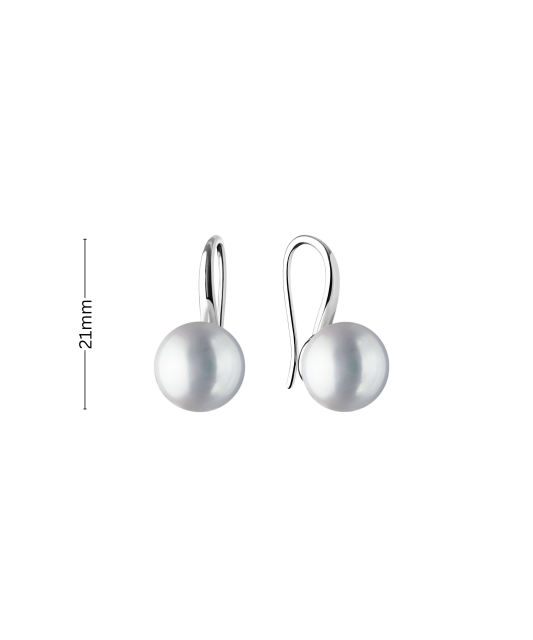 Серьги из серебра с жемчугом
