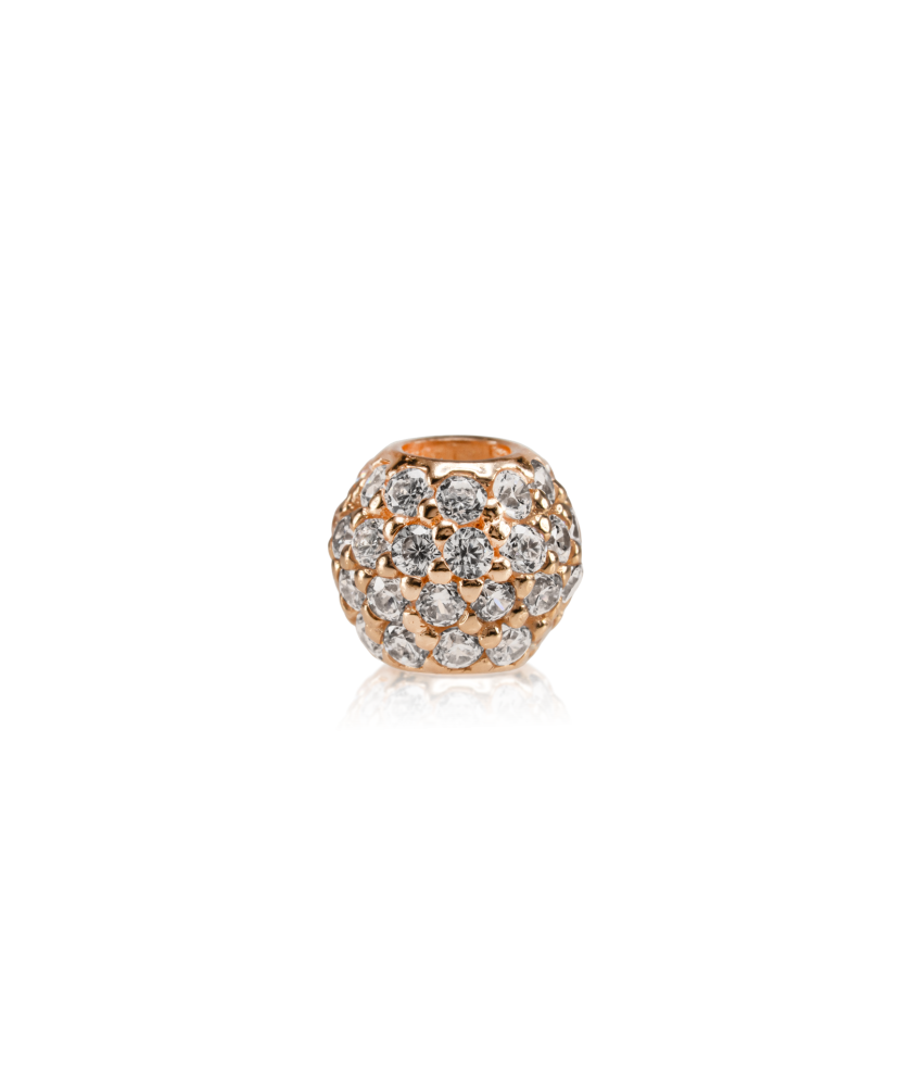 Золотой подвеска с цирконами "Бочонок" Золотой подвеска с цирконами "Бочонок"