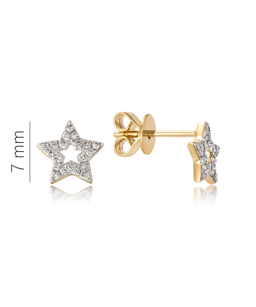 Yellow Gold earrings with diamonds