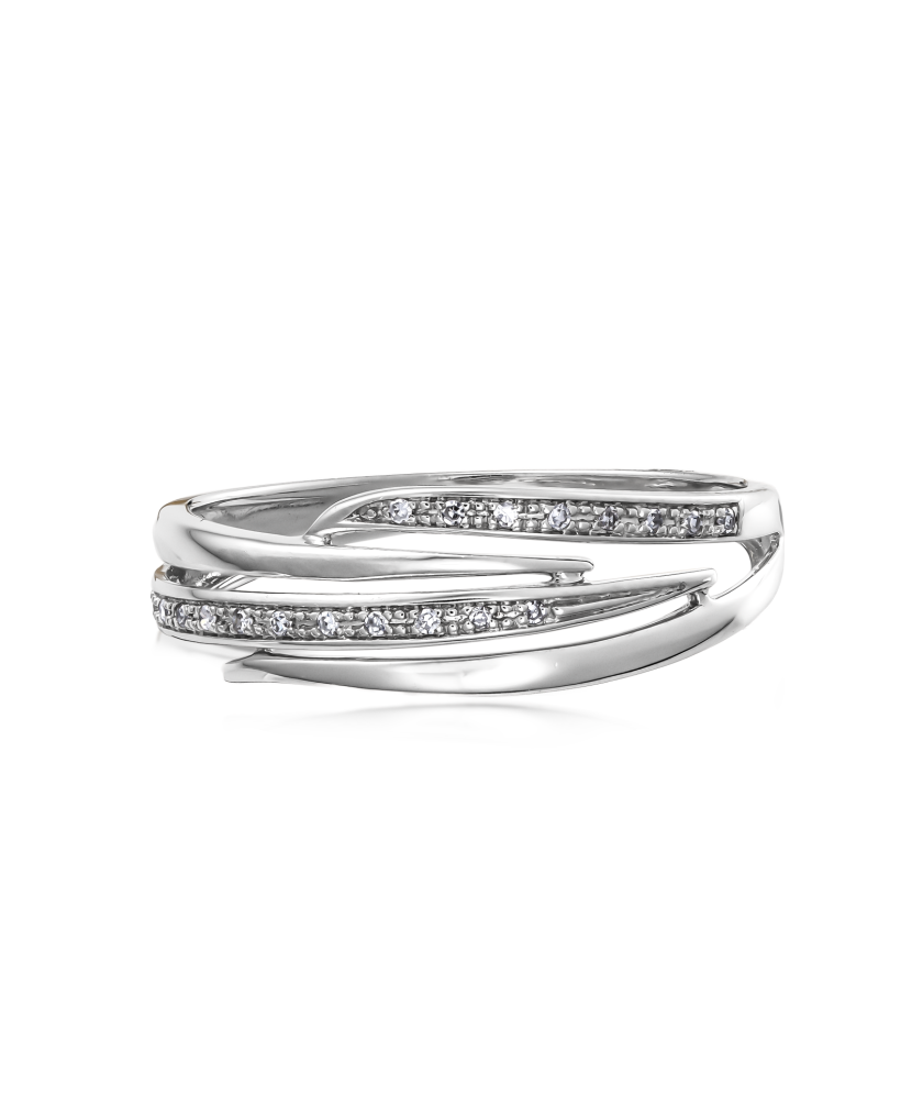 White gold ring with diamonds White gold ring with diamonds