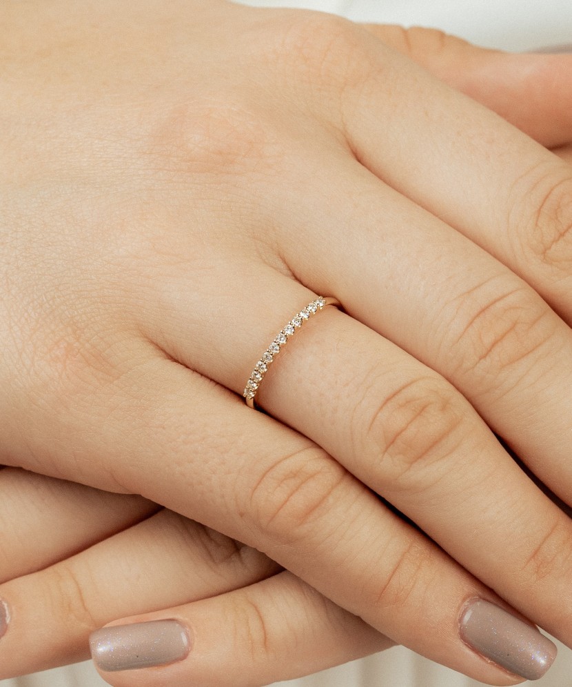 Yellow Gold ring with diamonds